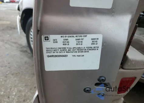 1999 Buick Lesabre Limited z USA, uszkodzony, nr VIN 1G4HR52K6XH494201